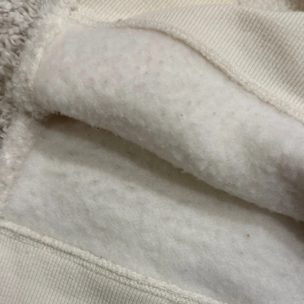 LOFT Cream Sherpa Crew Neck Sweatshirt - Picture 4 of 6